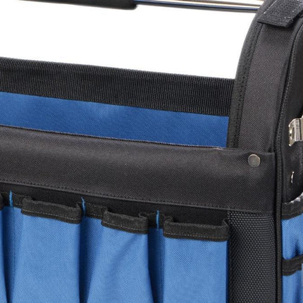 Bolsa de herramientas abierta con bolsillos interiores y exteriores | Carga máxima de 20 kg