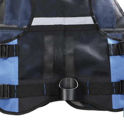 Chaleco portaherramientas multibolsillos ajustable con bandas reflectantes
