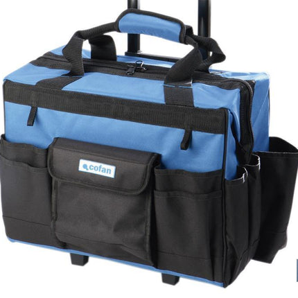 Trolley portaherramientas con múltiples bolsillos y ruedas resistentes | Medidas: 45 x 24 x 42 cm