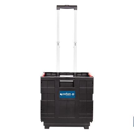Trolley plegable con asa telescópica | Material: PP | Mango ergonómico | Carga máxima: 25 kg | Compacto y fácil de montar