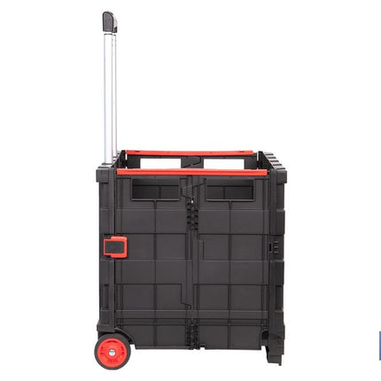 Trolley plegable con asa telescópica | Material: PP | Mango ergonómico | Carga máxima: 25 kg | Compacto y fácil de montar
