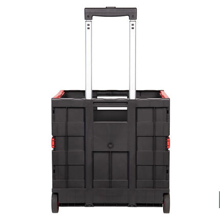 Trolley plegable con asa telescópica | Material: PP | Mango ergonómico | Carga máxima: 25 kg | Compacto y fácil de montar