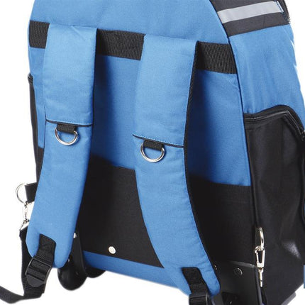 Mochila portaherramientas con múltiples bolsillos, ruedas y barra extensible | Peso de carga máximo de 20 kg | Medidas: 35 x 20 x 50 cm