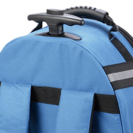 Mochila portaherramientas con múltiples bolsillos, ruedas y barra extensible | Peso de carga máximo de 20 kg | Medidas: 35 x 20 x 50 cm