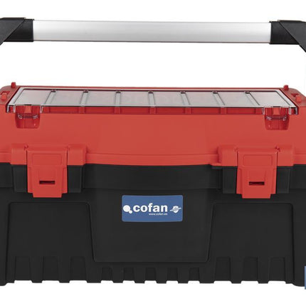Caja de herramientas con organizadores, refuerzos y cierres en ABS | Medidas: 59,5 x 28,8 x 30,8 cm