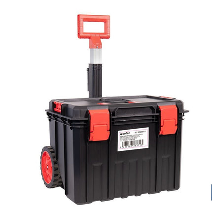 Caja de herramientas Heavy Duty | Con Asa Telescópica y 2 Ruedas | Medidas: 53 x 35,5 x 39 cm