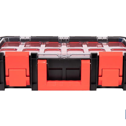 Caja de herramientas modular con organizadores | Tapa de policarbonato | Incluye 8 compartimentos | Capacidad de carga: 20 kg | Compatible con set modular | Medidas: 51,7 x 33,1 x 13,4 cm