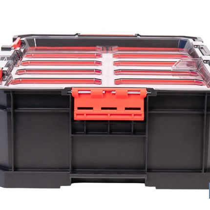 Caja de herramientas modular con organizadores | Tapa de policarbonato | Incluye 8 compartimentos | Capacidad de carga: 20 kg | Compatible con set modular | Medidas: 51,7 x 33,1 x 13,4 cm