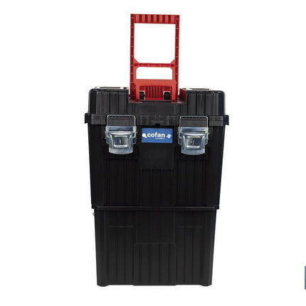 Carro de herramientas Compact con 2 Bloques | Con Doble Asa y Ruedas | Medidas: 45 x 36 x 64 cm