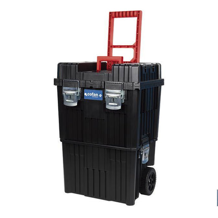 Carro de herramientas Compact con 2 Bloques | Con Doble Asa y Ruedas | Medidas: 45 x 36 x 64 cm