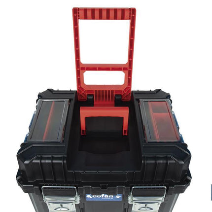 Carro de herramientas Compact con 2 Bloques | Con Doble Asa y Ruedas | Medidas: 45 x 36 x 64 cm