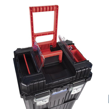 Carro de herramientas Compact con 2 Bloques | Con Doble Asa y Ruedas | Medidas: 45 x 36 x 64 cm