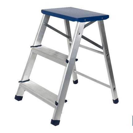 Taburete plegable de 3 peldaños | Material: aluminio | Carga máxima de 150 kilos