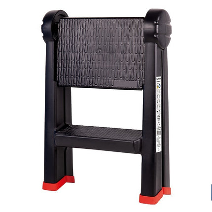 Escalera plegable de 2 peldaños | Superficie antideslizante | Compacta y segura | Carga de hasta 150 kg | Material: PP