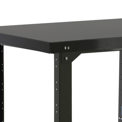 Mesa de trabajo de acero | Adecuada para taller o garaje | Color antracita | Medidas: 120 x 73 cm