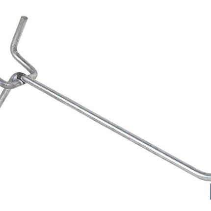 Set de 8 ganchos dobles | Adecuado para panel de herramientas perforado | Material: acero zincado