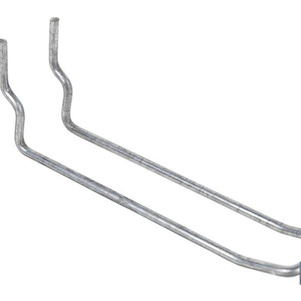 Set de 8 ganchos dobles | Adecuado para panel de herramientas perforado | Material: acero zincado