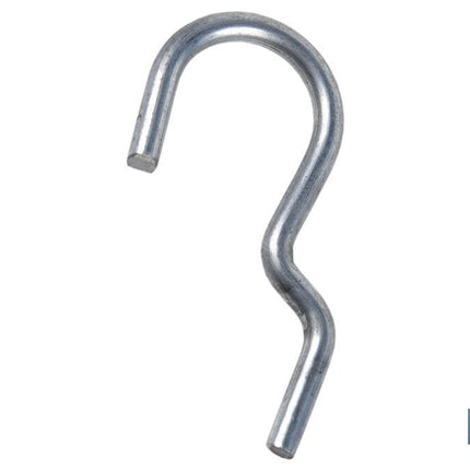 Set de 10 ganchos simples | Adecuado para panel de herramientas perforado | Varias medidas | Material: acero zincado