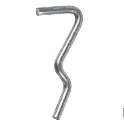 Set de 10 ganchos simples | Adecuado para panel de herramientas perforado | Varias medidas | Material: acero zincado