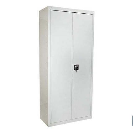 Armario multiusos | Accesorio con 2 puertas y 4 estantes | Material: acero | Medidas: 180 x 80 x 40 cm