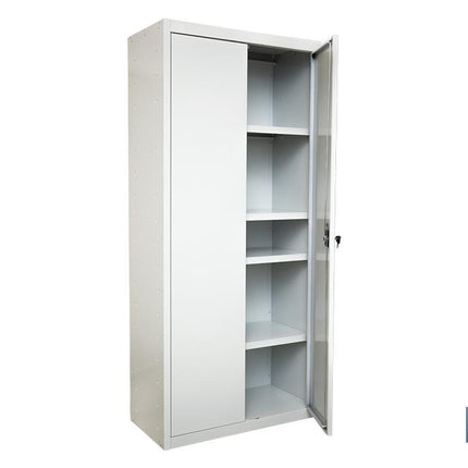 Armario multiusos | Accesorio con 2 puertas y 4 estantes | Material: acero | Medidas: 180 x 80 x 40 cm