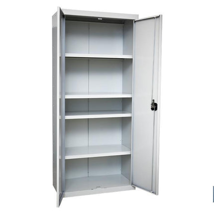 Armario multiusos | Accesorio con 2 puertas y 4 estantes | Material: acero | Medidas: 180 x 80 x 40 cm