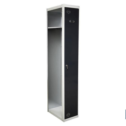 Taquilla de acero adicional de 1 puerta | Color: gris | Medidas: 180 x 30 x 50 cm