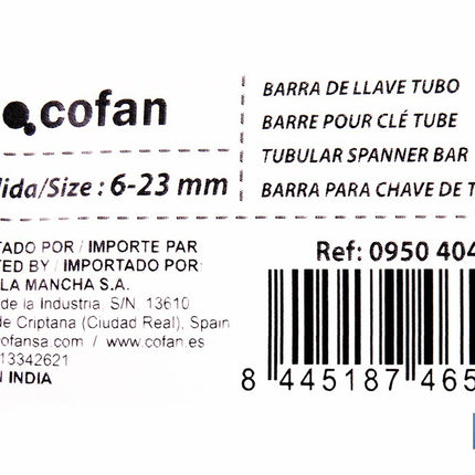 Barra para llaves de tubo Cofan · Foto del fabricante