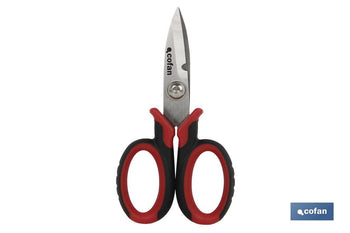 Tijeras de electricista profesional | Con longitud 150 mm | Con hueco especial para pelar y cortar cable