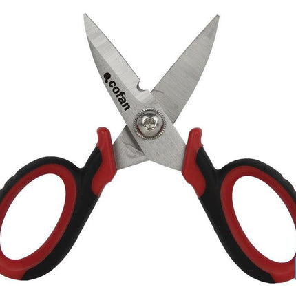 Tijeras de electricista profesional | Con longitud 150 mm | Con hueco especial para pelar y cortar cable