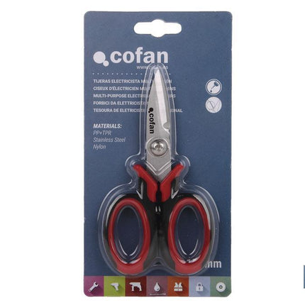 Tijeras de electricista profesional | Con longitud 150 mm | Con hueco especial para pelar y cortar cable
