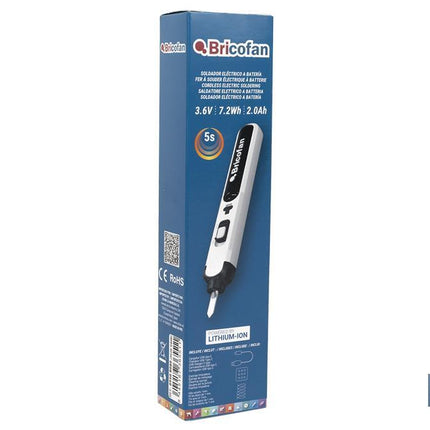 Soldador eléctrico | Batería de 3,6 V 2.0 Ah | Incluye hilo de estaño