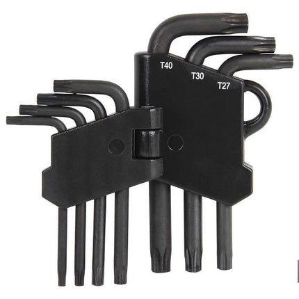 Juego de llaves Torx | 6 piezas | Contiene T-10, T-15, T-20, T-25, T-27, T-30.