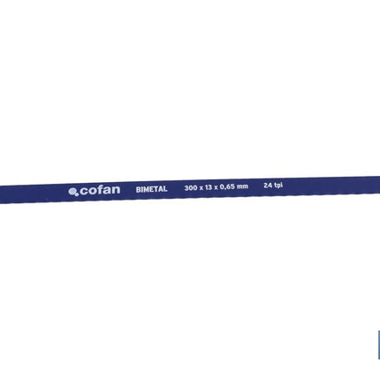 Hojas de sierra bimetálicas de 24TPI | Resistente al desgaste | Medida: 300 x 13 x 0,65 mm