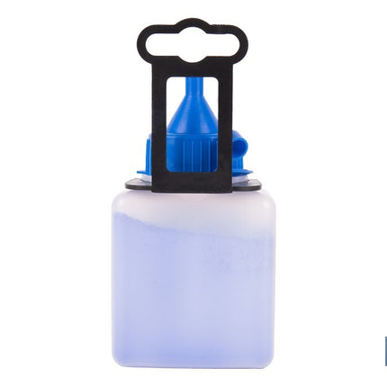 Frasco de polvo azul de trazado Cofan · Foto del fabricante