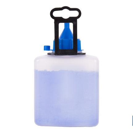 Frasco de polvo azul de trazado Cofan · Foto del fabricante
