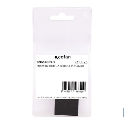 Recambio de cuchilla para tijeras cortatubos multicapa | Material: acero inoxidable | Recubrimiento PTFE | Medidas: 145 x 80 x 1 mm