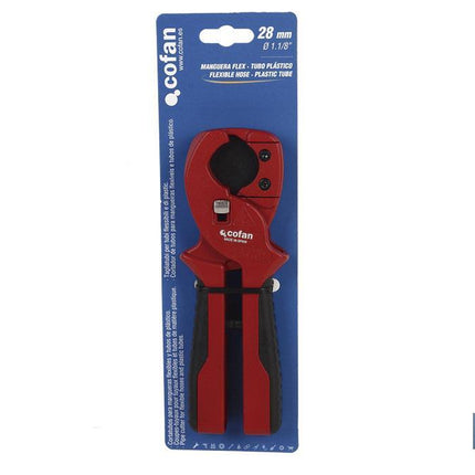 Tijera corta mangueras | Medidas: 28 mm (1 1/8) | Para tubos de PVC, mangueras y tuberías