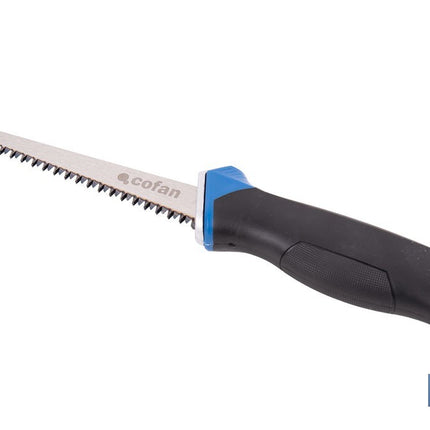 Serrucho para pladur y escayola con hoja de acero SK5 | Mango ergonómico y punta afilada | Corte preciso y rápido en yeso, cartón y escayola