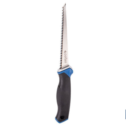 Serrucho para pladur y escayola con hoja de acero SK5 | Mango ergonómico y punta afilada | Corte preciso y rápido en yeso, cartón y escayola