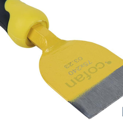 Cincel ancho para ladrillos · Con mango protector Cofan · Foto del fabricante