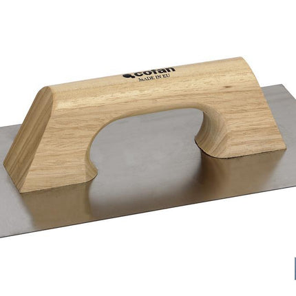 Llana lisa sin tornillos en acero Inoxidable | Mango de madera | Medidas 300 X 150 X0,6