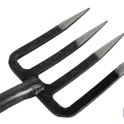 Horca para cavar de acero endurecido | 4 dientes | Ideal para jardinería y agricultura