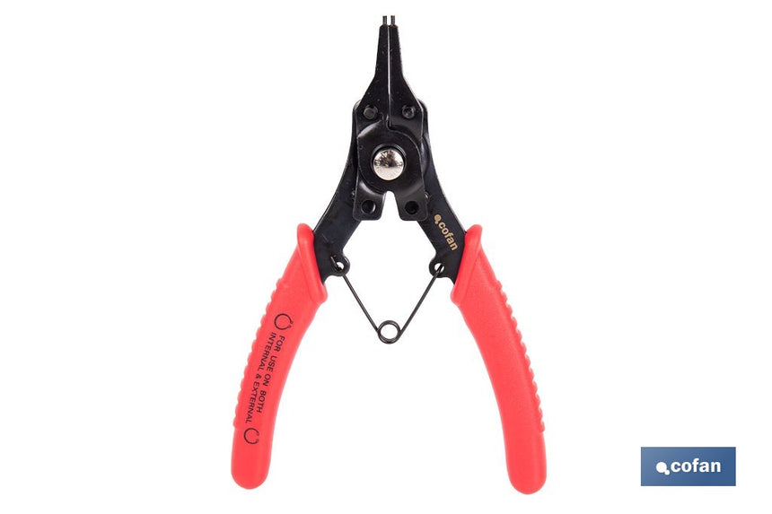 Alicates circulares intercambiables | Incluye 4 puntas multifuncionales diferentes | Longitud de los alicates: 256 mm