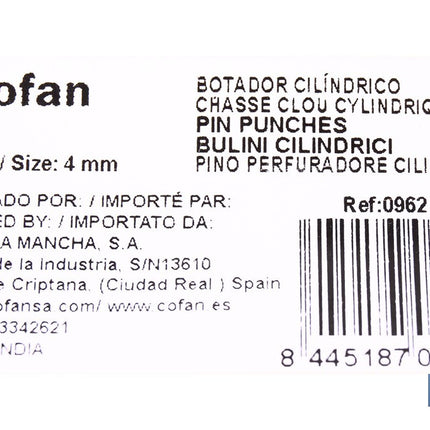 Botador cilíndrico para profesionales Cofan · Foto del fabricante