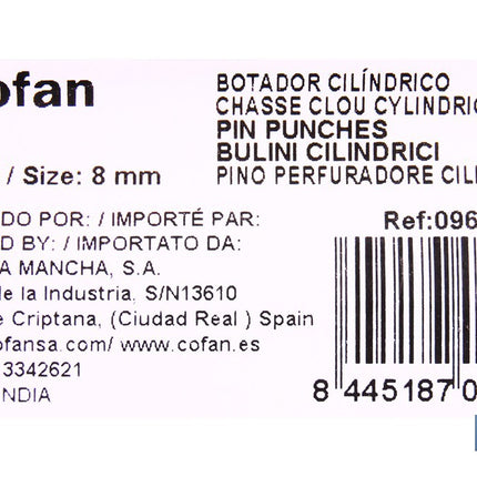 Botador cilíndrico para profesionales Cofan · Foto del fabricante