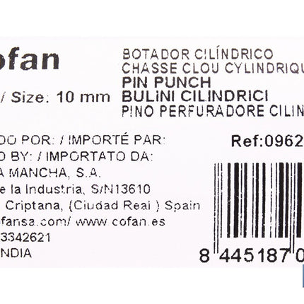 Botador cilíndrico para profesionales Cofan · Foto del fabricante