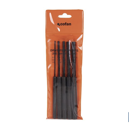 Set de 5 botadores cilíndricos | Diámetros: 3 - 10 mm | Fabricados en acero cromo vanadio templado | Uso Profesional e Industrial