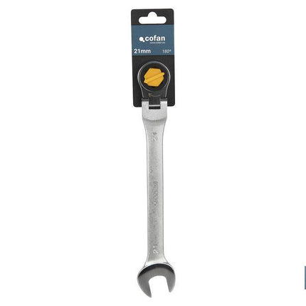 Llave combinada articulada en 180° de carraca Cofan · Foto del fabricante