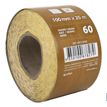 Rollo Lija Papel "Amarillo" Cofan · Foto del fabricante